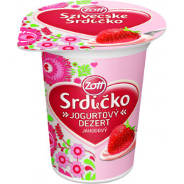 Srdíčko jogurt jahoda  125 g