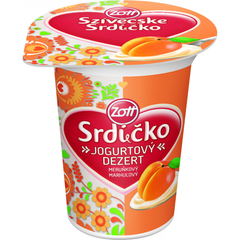 Srdíčko jogurt meruňka  125 g