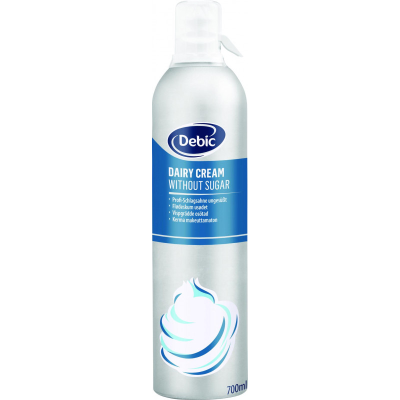 Debic šlehačka neslazená mléčná spray 35 % 700 ml
