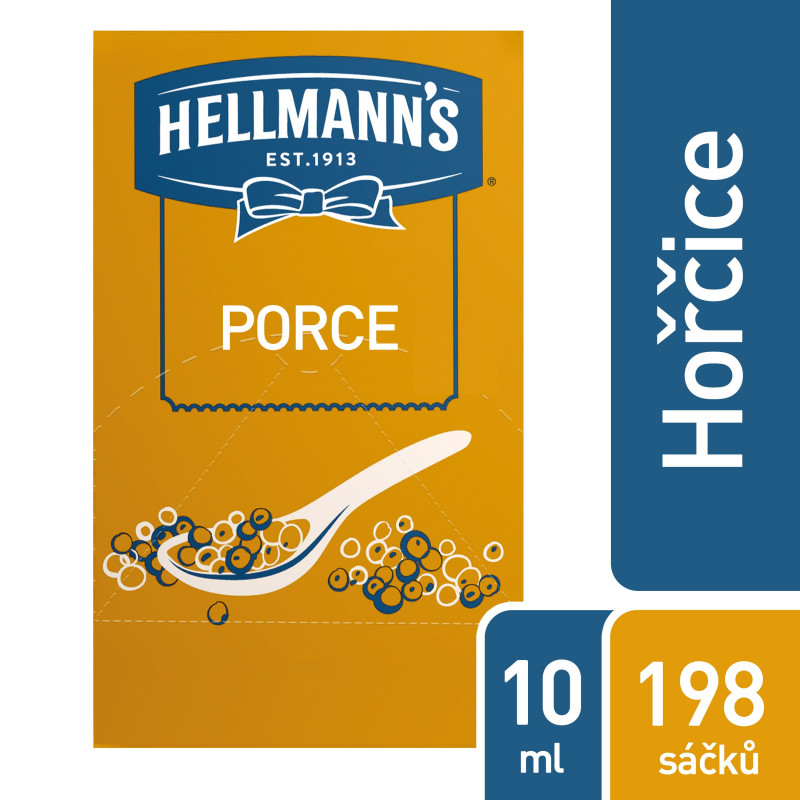 Hořčice plnotučná Hellmanz porce 198x 10ml